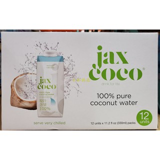 【小如的店】COSTCO好市多代購~JAX COCO 100%椰子水/椰子汁(330ml*12瓶) 62089