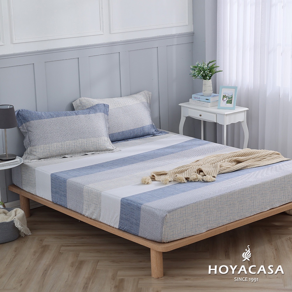 HOYACASA 夜暮星移(全A版)-100%天絲枕套床包三件組(單人/雙人/加大/特大)