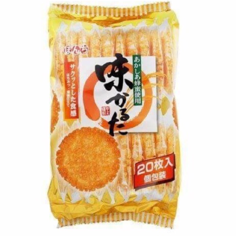《即期特賣》日本進口 大包裝 bonchi 蜂蜜米果 20枚入 420g
