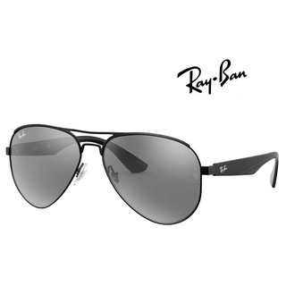【珍愛眼鏡館】Ray Ban 雷朋 羽輕舒適時尚太陽眼鏡 RB3523 006/6G 霧黑框水銀鍍膜深灰鏡片 公司貨