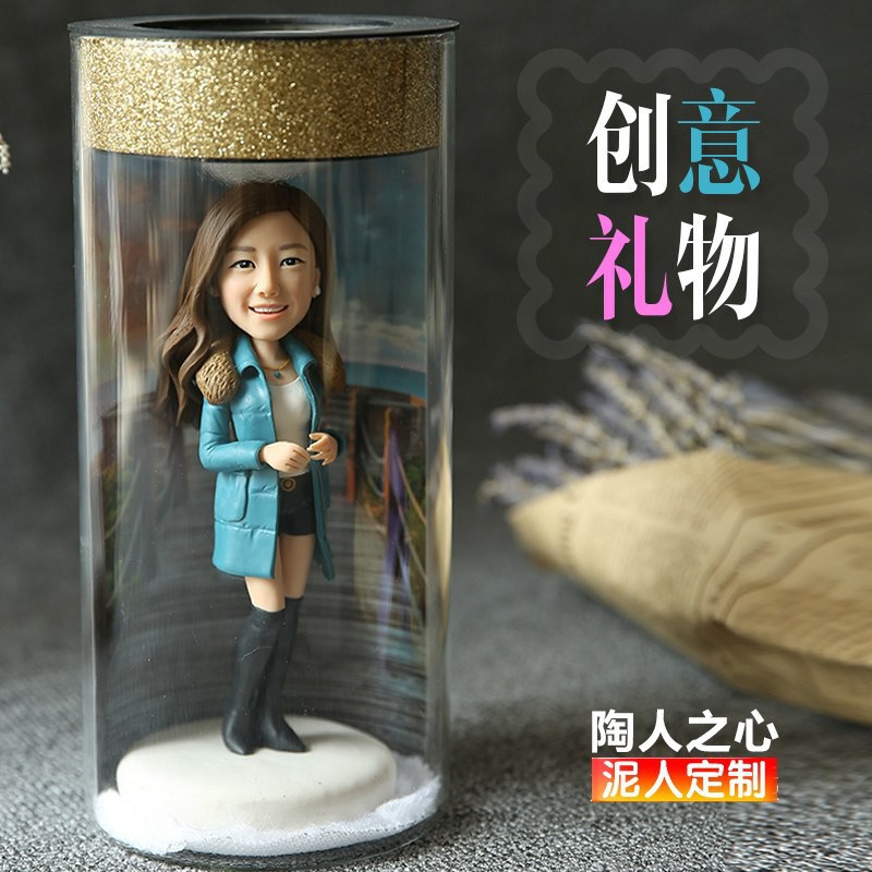 客制化人偶公仔粘土軟陶人偶泥人真人定制照片公仔蠟像diy禮物人像玩偶泥塑模型 蝦皮購物