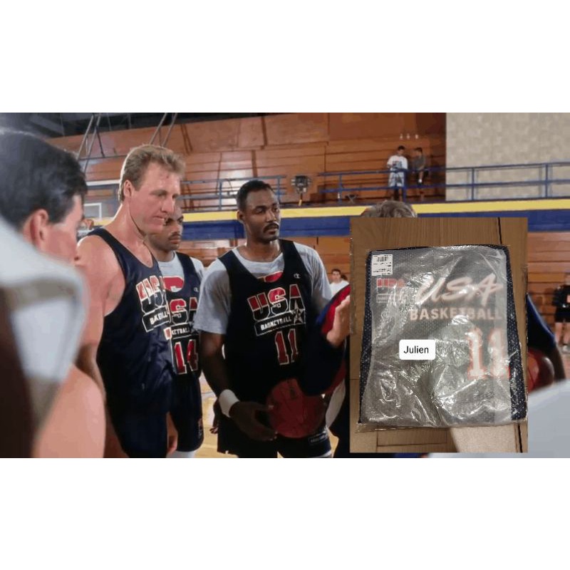 M&N NBA 美國夢幻隊 Karl Malone 復刻燙印練習球衣