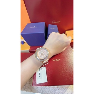 台南新光三越購入 SWAROVSKI Octea Lux Chrono 粉色絢麗永恆時尚女錶(5452501)