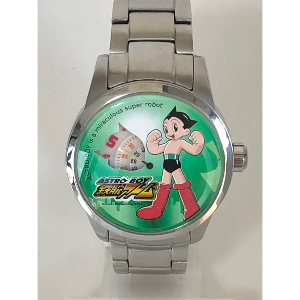 出清~原子小金剛 鐵腕小子 Astro Boy 限量款 手錶 不鏽鋼 綠色
