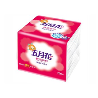 【箱購免運】五月花輕柔系列單抽式雙層衛生紙 250抽*48包