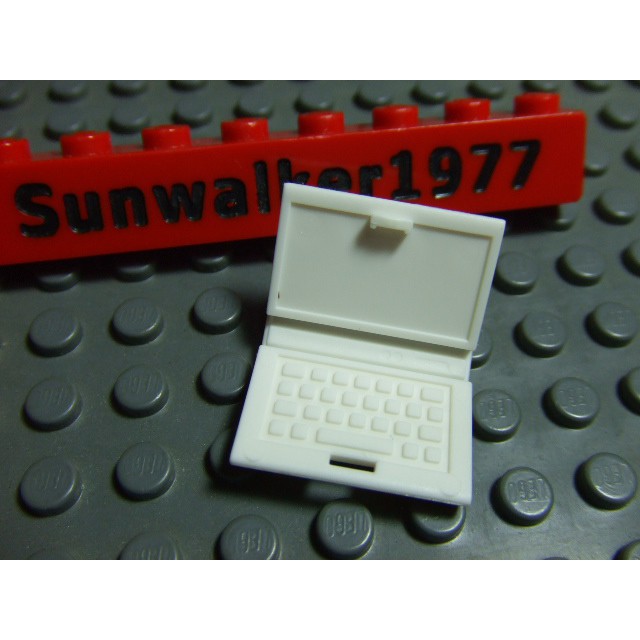 【積木2010】Lego 樂高-全新 道具-白色筆記型電腦 / 筆電 (Laptop)(U-01)