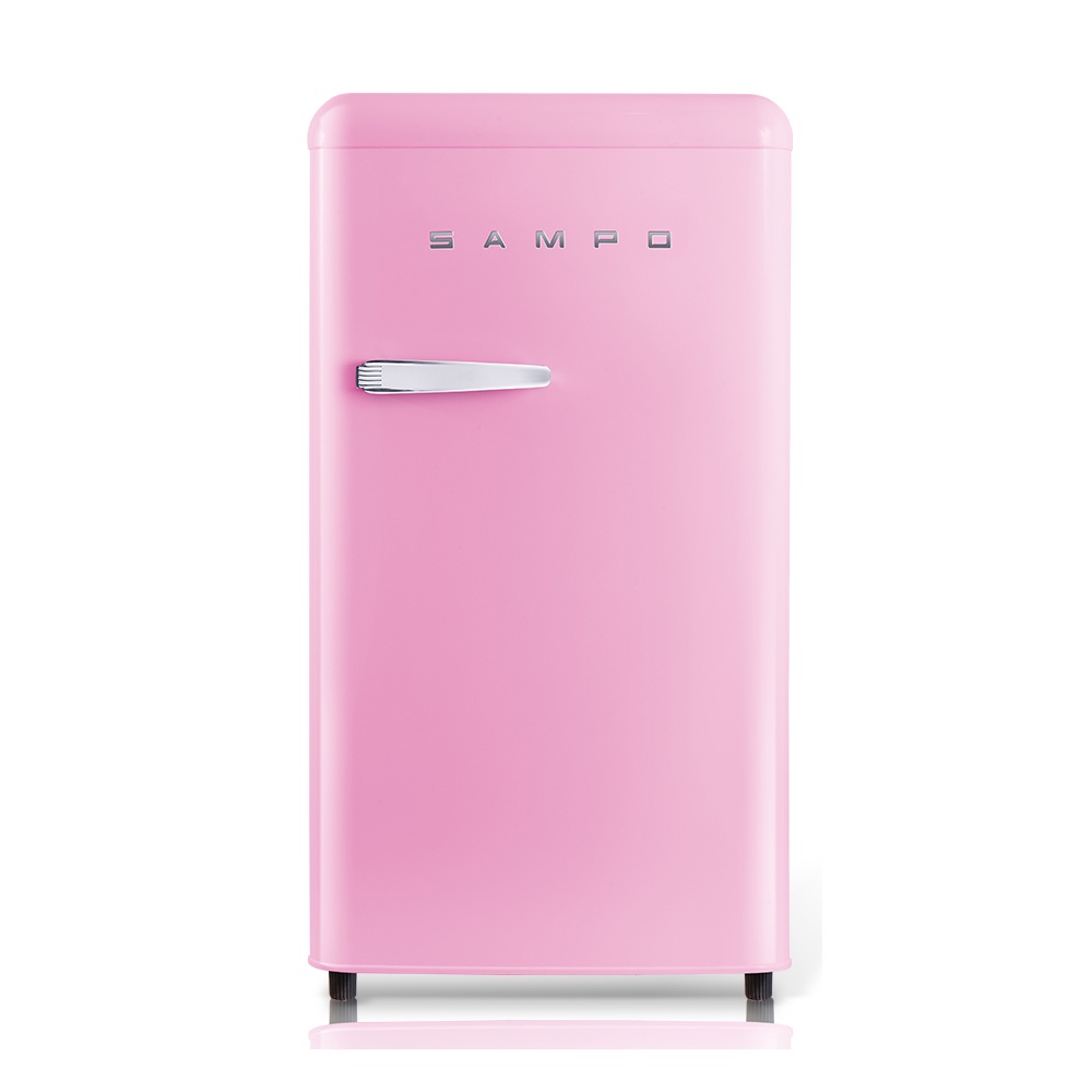 SAMPO聲寶 99L 歐風美型系列定頻單門冰箱-粉彩紅 SR-C10(P) (本島免運費+基本安裝)
