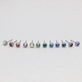 Snatch X MINIMENT [採用施華洛世奇水晶] 幸運水晶鋼耳環 [一年保固]