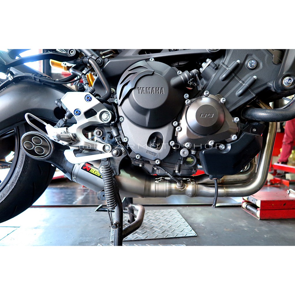 【貝爾摩托車精品店】Akrapovic 排氣管 MT09 全段 鈦尾段  XSR900 FZ09 蠍子管