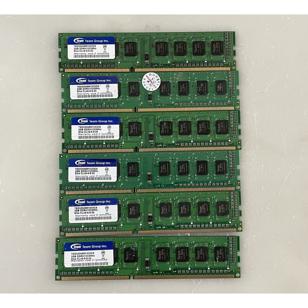 《郭大@記憶體》二手桌上型DDR3 2G記憶體/Team Group 十銓 D3 2G 1333/終身保固