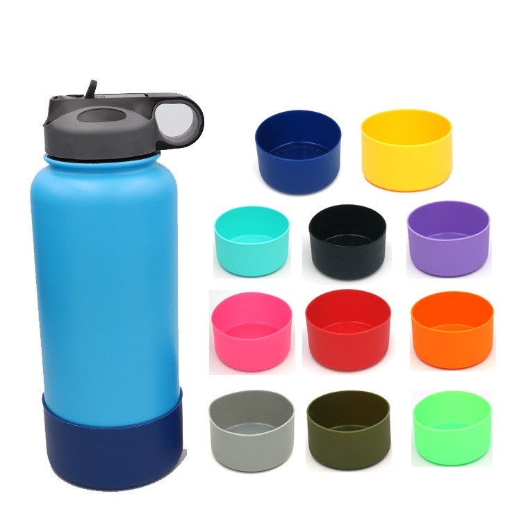 Hydro Flask 運動水壺 12oz - 40oz 保護套,不含 BPA 防滑底矽膠套,底部寬度為 2.95-3.