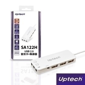 SA122H USB 2.0音效卡+集線器_KKTT