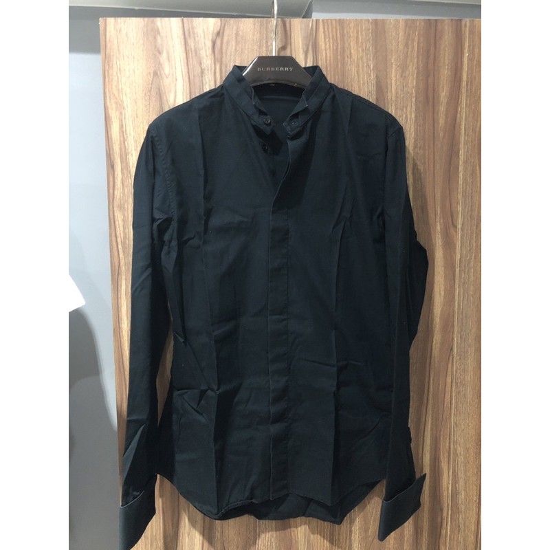 Dior HOMME 09SS 黑色 特殊立領 襯衫 Size:40