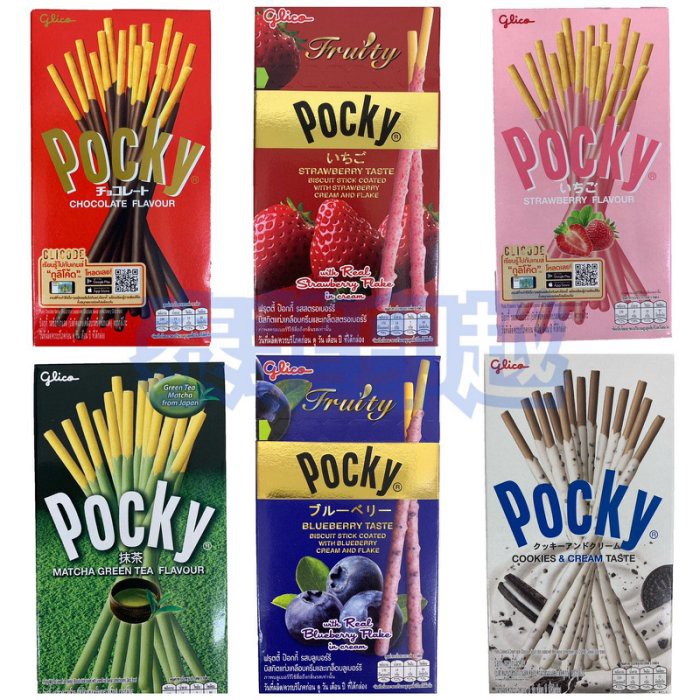 {泰菲印越} 泰國 pocky 抹茶棒 巧克力棒 草莓棒 藍莓果肉棒 草莓果肉棒 oreo棒