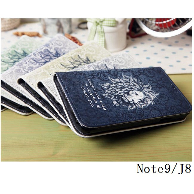 韓國獅子復古風皮套 三星 Note9 J8 A60 A40s A70 A20 手機殼手機套保護殼保護套軟殼