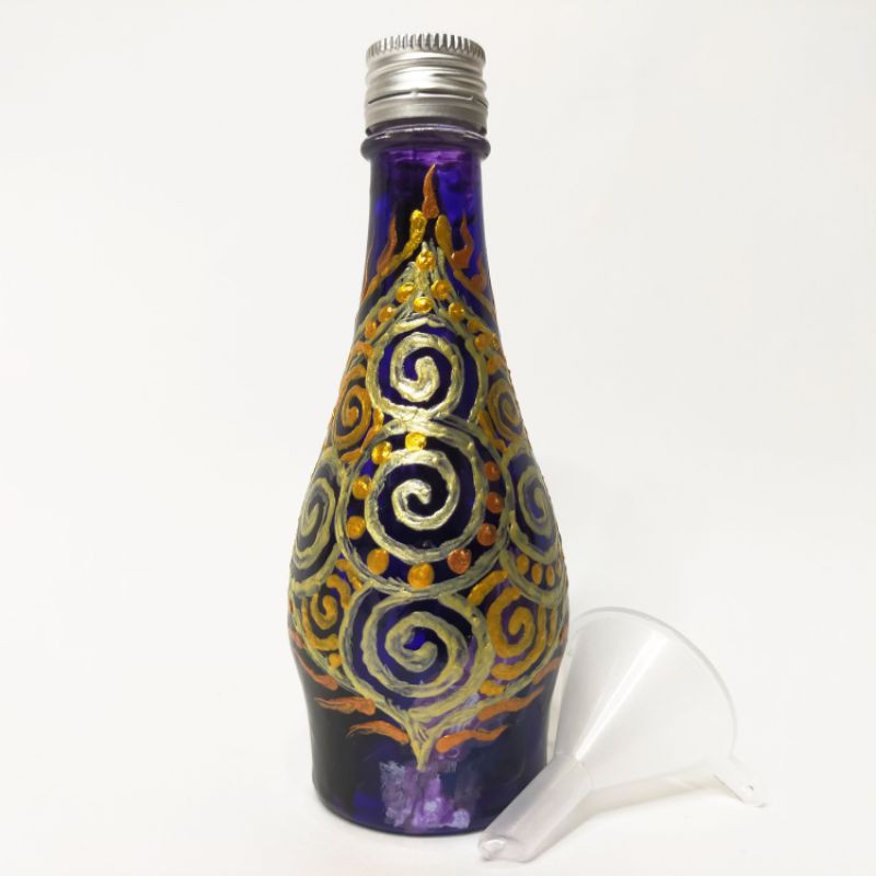 曦光設計能量校準醒酒淨化寶瓶（V0009）淨化 醒酒 魔法油瓶 玻璃瓶 玻璃彩繪 禮物 手作 能量平衡