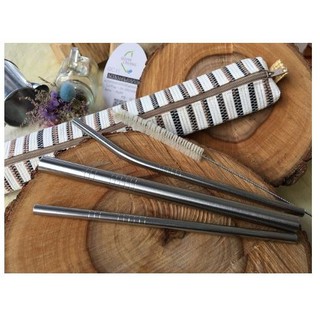 [清倉特賣]臺灣QC SUS316L兒童吸管整組(紙布餐具袋)/日本鋼材/醫療級不鏽鋼吸管/環保吸管/100%臺灣製造