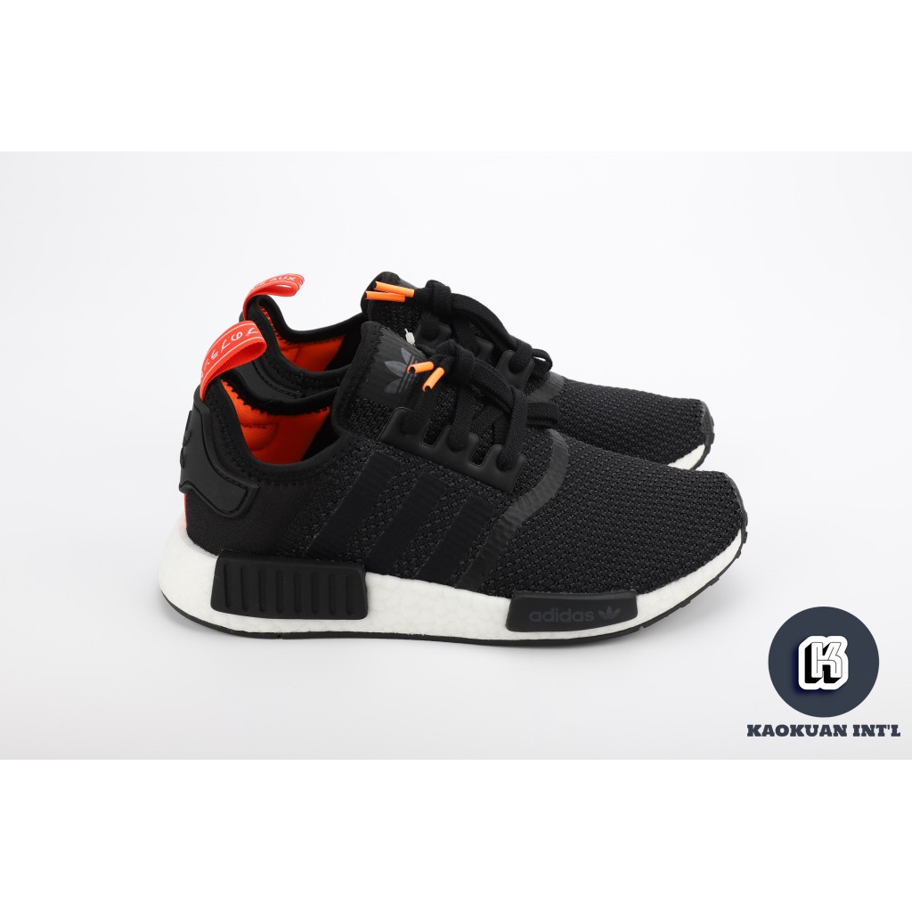 ADIDAS NMD R1 BOOST 黑底 紅尾 黑橘 黑紅 鐵吊牌 B37621【高冠國際】