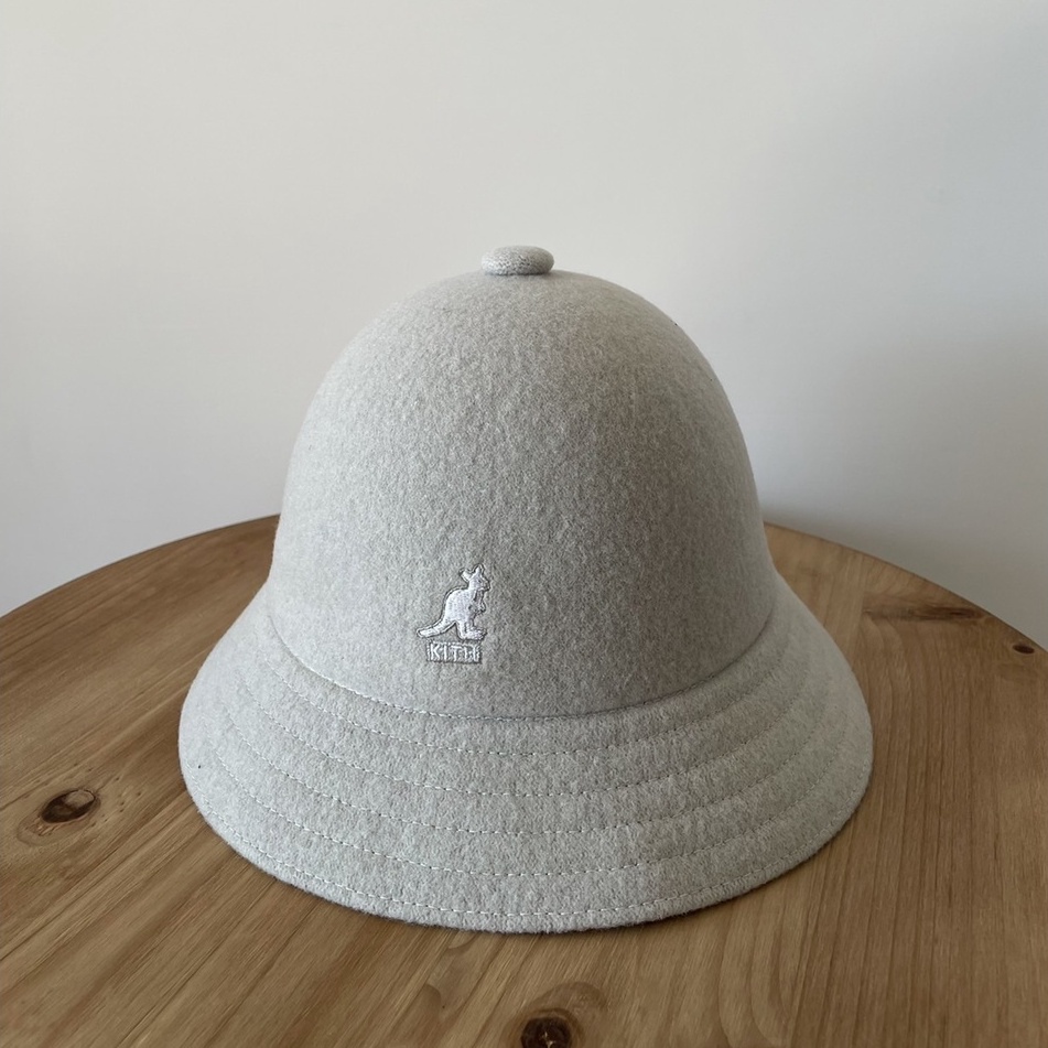 KITH FOR KANGOL CASUAL CLASSIC - HALLOW 鐘形帽 袋鼠帽 帽子 灰色 現貨 Ｍ號