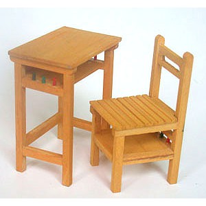 【袖珍屋】台式課桌椅(DIY材料包)(E0703A0129)