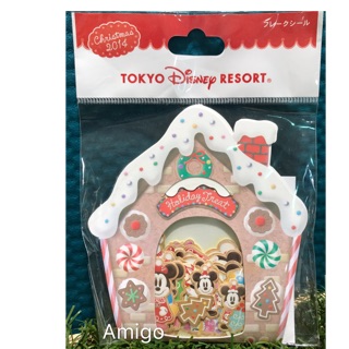 《Amigo朋友禮品》東京迪士尼樂園 2014聖誕節 米奇 米妮 唐老鴨 黛西 雪人貼紙 貼紙組