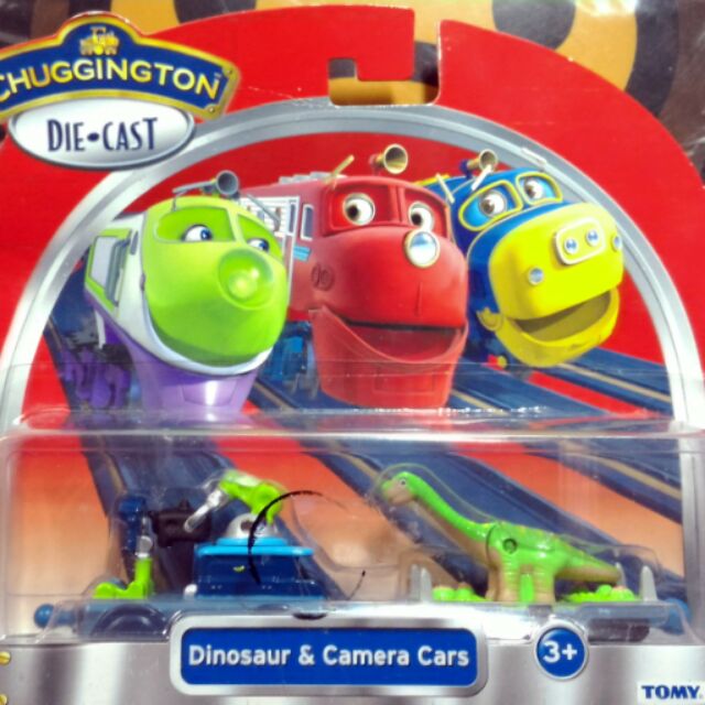 盒損 Tomy 恰恰特快車 Dinosaur&amp;Camera Cars 腕龍 恐龍&amp;拍攝取材列車 合金系列 雙節列車