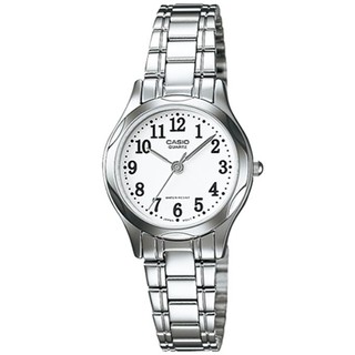 【CASIO】素雅大方指針設計腕錶-數字白面(LTP-1275D-7B)正版宏崑公司貨