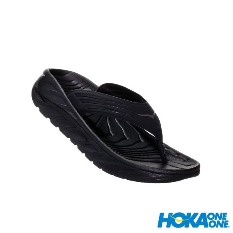 HOKA 男 ORA Recovery Flip 恢復夾腳拖鞋 黑/灰鷗 1099675BDGGR