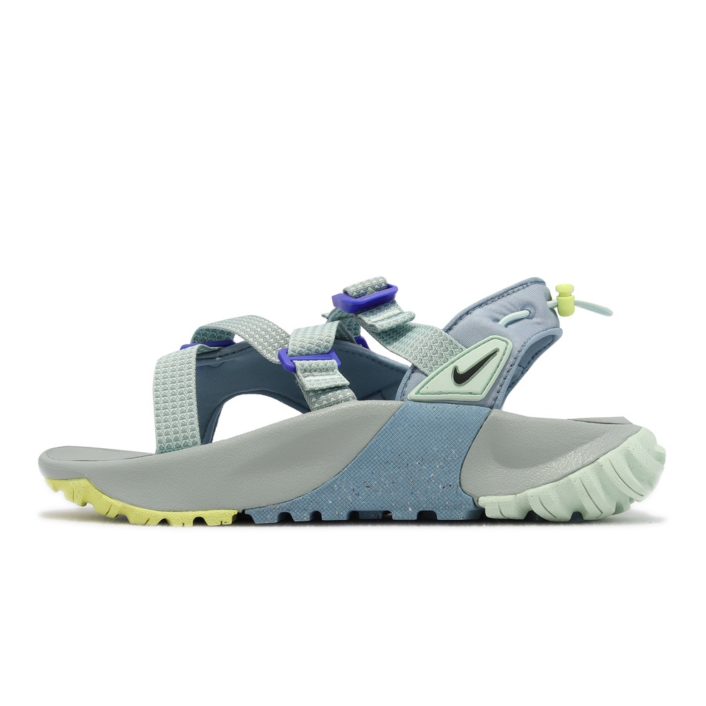 Nike 涼鞋 Wmns Oneonta Sandal 藍 綠 可調整 厚底 戶外 女鞋【ACS】 DJ6601-400