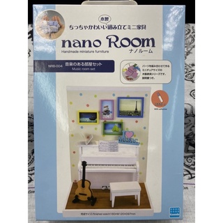 nano room 木製 傢俱 音樂 鋼琴 吉他 樂譜 地板 牆壁 掛畫 組裝 模型 家具 部屋 場景