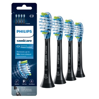 [原廠盒裝]飛利浦Philips電動牙刷刷頭HX9043黑/白一盒三入 / HX9044白一盒四入