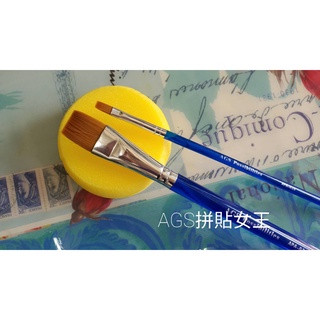 AGS蝶古巴特平筆工具組彩繪水彩用10號2號平筆海綿【AGS手作新玩家/拼貼女王】/藝術拼貼/餐巾紙/蝶