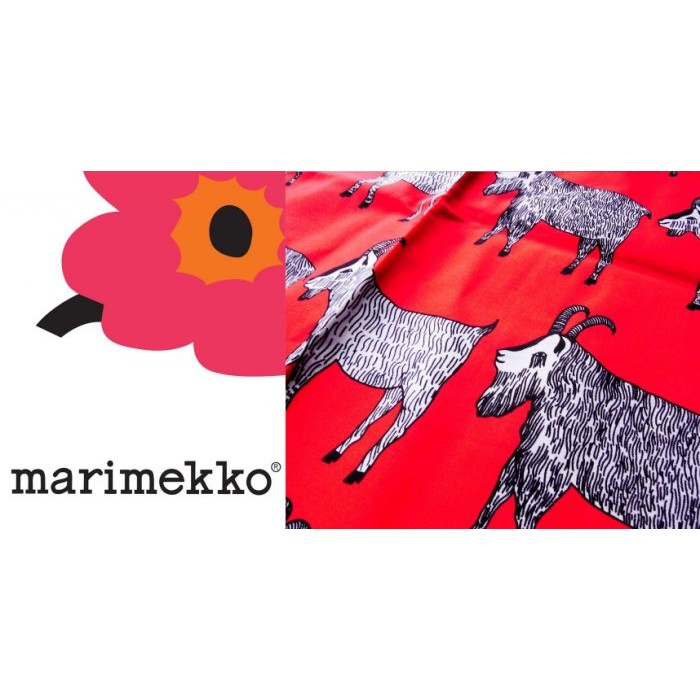 marimekko 山羊來了! 亞洲獨家限定版 插畫印花帆布手提側背肩背包 / 大購物袋 原價1450