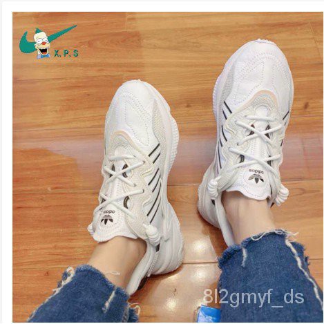 韓國代購正品Adidas ozweego 易烊千璽同款奶油色老爹鞋水管鞋黑白OZWEEGO FV2555 | 蝦皮購物