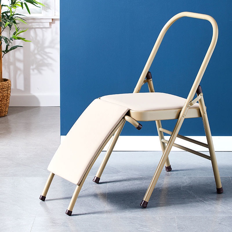 【電子發票】瑜伽椅子加粗加厚椅折疊椅專業艾揚格輔助椅工具用品倒立瑜珈凳子