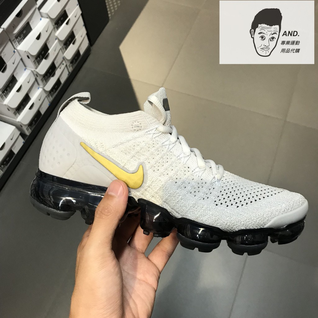 【AND.】NIKE W AIR VAPORMAX FLYKNIT 2 白黑金 編織 休閒 女款 942843-010