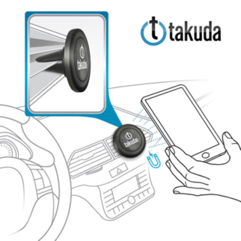 【Takuda】磁鐵式通風口用手機支架 車用冷氣孔 360度萬用車架 懶人支架 磁吸手機架