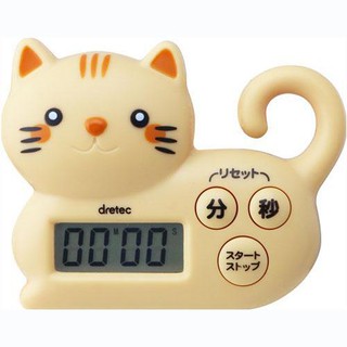 現貨 日本Dretec 黃色貓咪磁鐵計時器