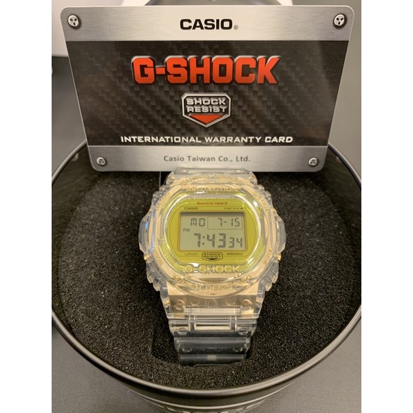 CASIO G-SHOCK 35週年 35th 手錶 紀念錶  冰川 透明 金色