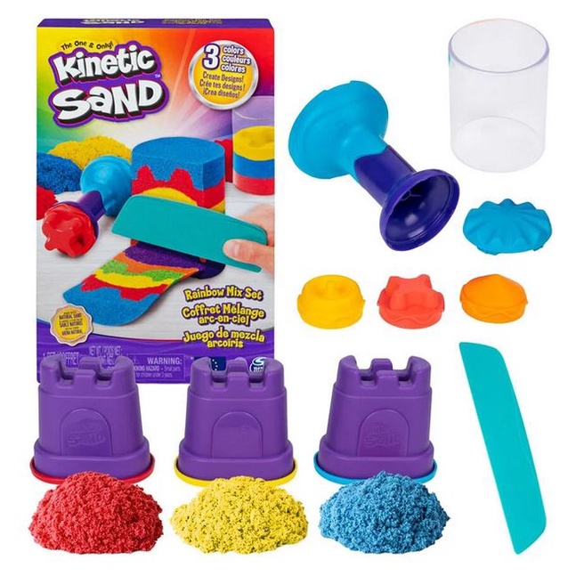 瑞典 Kinetic Sand 動力沙 彩虹遊戲組
