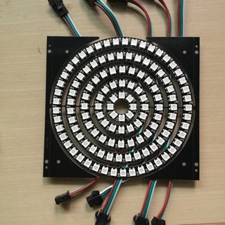 WS2812B-內建全綵貼片光圈圓環開發板燈環-LED天使眼燈圈-圓形幻彩燈圈-5V行動電源-DIY改裝汽車-機車音響