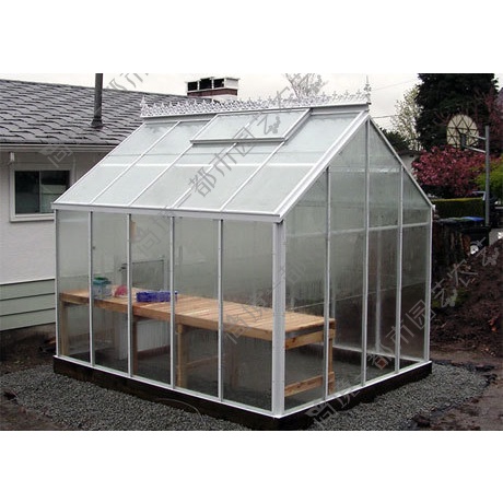 溫室大棚✑◄☃鋁合金溫室 花園暖房花棚玻璃花房PC陽光板大棚種植設備白色