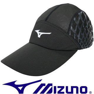 鞋大王Mizuno J2TW-800109 黑色 運動路跑帽(有眼鏡插座)【台灣製，特價出清】