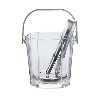 【日本ADERIA】八角型玻璃冰桶900ml(附不鏽鋼夾)《WUZ屋子》冰塊桶