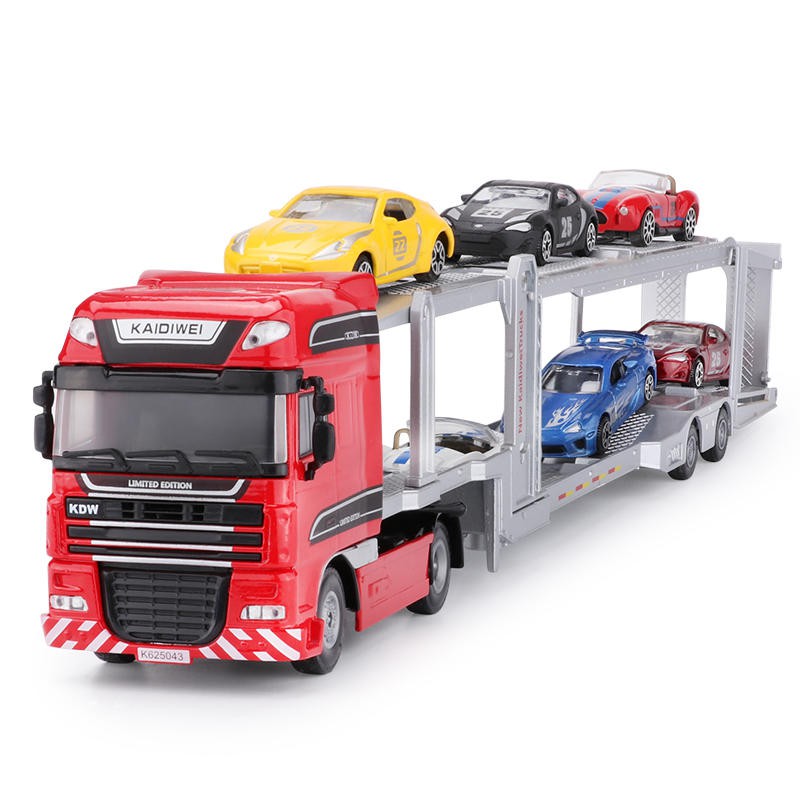 【國王玩具】Kaidiwei 凱迪威 1:50 1/50 汽車運輸車 車輛運送 卡車 聯結車 工程車 合金模型 金屬模型