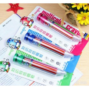 韓版按動蠟筆 旋轉8色蠟筆 彩色塗鴉筆 多用途彩色筆 硬蠟筆 繪畫蠟筆 兒童蠟筆 八色蠟筆