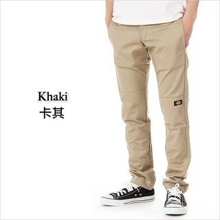 美國百分百【Dickies】工作褲 長褲 WP811 SKINNY Work Pant 窄版 卡其 28腰 E793