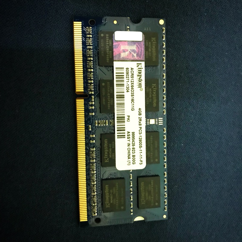 筆電 DDR3 1600 4G 金士頓記憶體