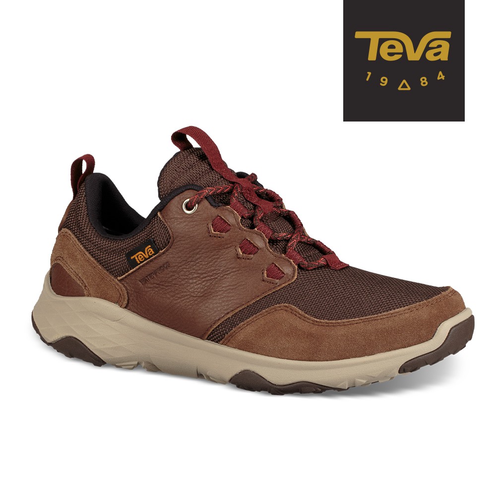 【TEVA】男 Arrowood Venture WP 低筒防水牛皮機能休閒鞋/登山鞋-牛皮棕 (原廠現貨)