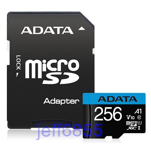 全新品_威剛ADATA UHS-I V10 microSDXC 256G / 256GB 記憶卡(附轉卡,有需要可代購)